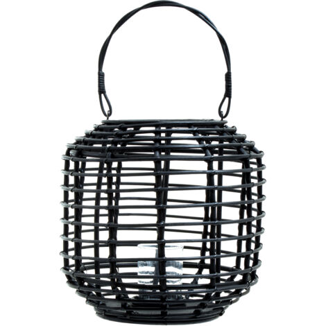 Interiors by Premier Contemporary Black Candle Holder, Sustainable Rounded Candle Holder, Stylish Large Candlestick Holder