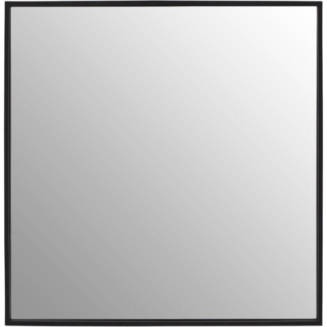 Interiors by Premier Contemporary Black Small Square Wall Mirror, Reflective Wall Mirror, Versatile Antique Mirror for home