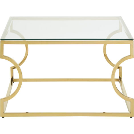 Interiors by Premier Contemporary Curved Frame Coffee Table, Durable Lounge Display Table, Functional Sleek Decorative Table