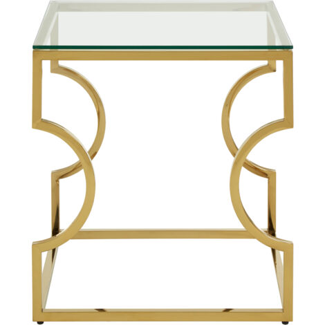Interiors by Premier Contemporary Curved Frame End Table, Durable Lounge Side Table, Functional Sleek Living Room Side Table