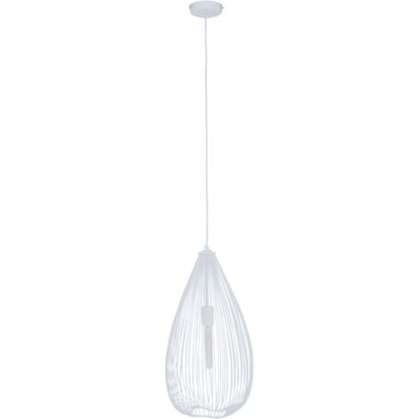 Interiors by Premier Contemporary Teardrop White Pendant Light, Effortlessly Maintained Down Light Wall, Sleek Ceiling Light