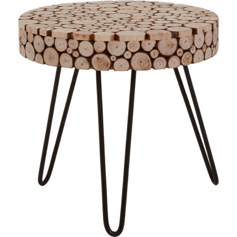 Interiors by Premier Design Round Side Table, Stable And Durable Table With Hairpin Legs, Easy To Maintain Cocktail Round Table