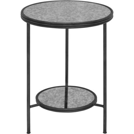 Interiors by Premier Design Two Tier Side Table, Two Tier Layout Small Lounge Table, Easily Maintained Rustic Side Table by Couch