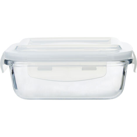 Interiors by Premier Durable 370 Ml Glass Container, Borosilicate Glass Food Organizer, Airtight Storage Container For Kitchen