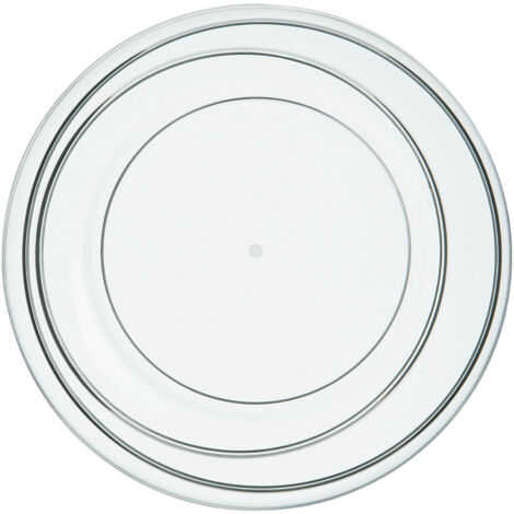 Interiors by Premier Durable Clear Plastic Small Summer Plate, Easy to Maintain Plastic Serving Plate, Lightweight Plastic Plate
