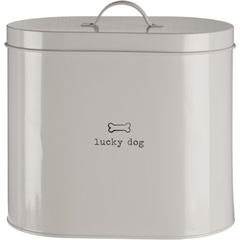 Interiors By Premier Durable Dog Food Storage Bin With Spoon, Steel Constructed Dog Food Container, Convenient Pet Food Bin