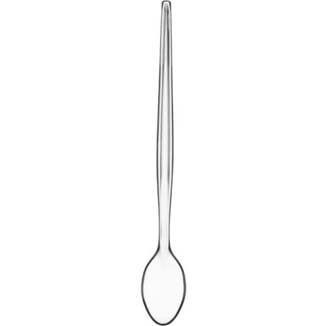 Interiors by Premier Durable Set Of Six Clear Plastic Sundae Spoons, Lightweight Sundae Spoon, Portable Dessert Spoon Set