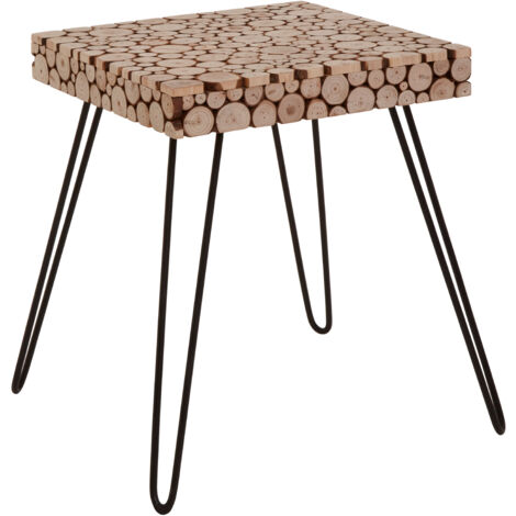 Interiors by Premier Easy To Maintain Square Side Table, Stable And Durable Table With Hairpin Legs, Design Cocktail Square Table