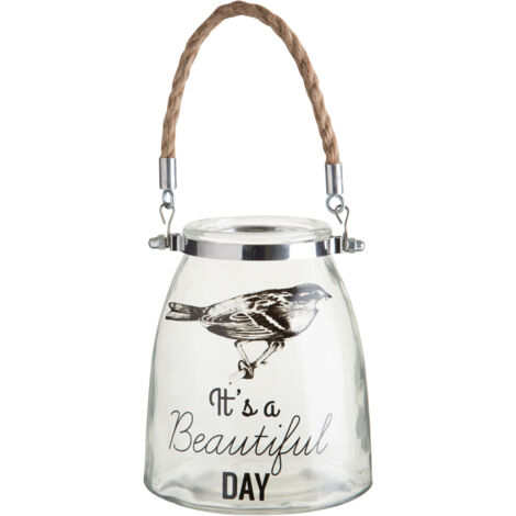 Interiors by Premier Elegant Beautiful Day Lantern, Versatile Clear Candle Lantern, Stylish Tealight Lantern, Sleek Lantern