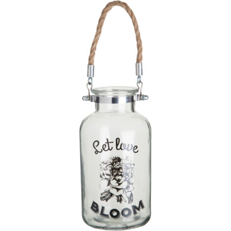 Interiors by Premier Elegant Bloom Glass Lantern, Versatile Clear Candle Lantern, Stylish Tealight Lantern, Sleek Lantern
