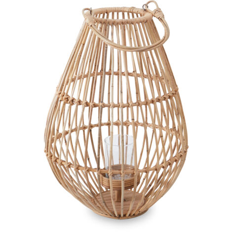Interiors by Premier Elegant Design Lantern With Hoop Handle, Functional Black Tealight Lantern, Sleek Large Candle Lantern