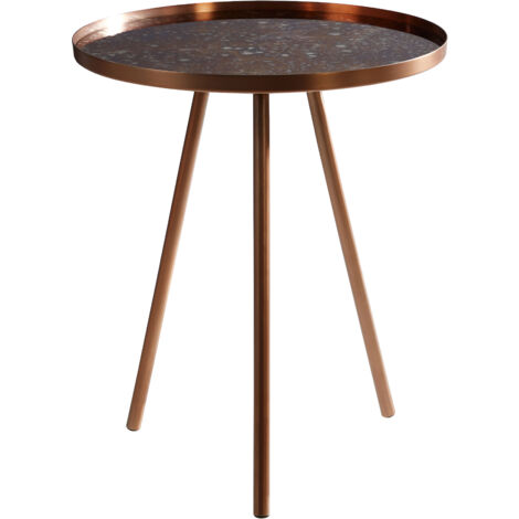Interiors by Premier Elegant Matte Copper Finish Side Table, Versatile Design Sidetable By Couch, Easily Maintained Corner Table