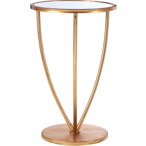 Interiors By Premier Elegant Mirror Top And Gold Frame Side Table, Sturdy Side Table By Couch, Versatile Small Lounge Table