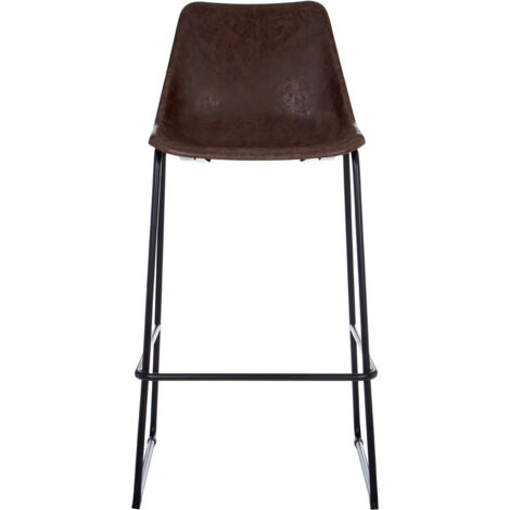 Interiors by Premier Elevated And Comfortable Mocha Bar Stool With Black Legs, Sleek Design Kitchen Stool, Contemporary Bar Stool