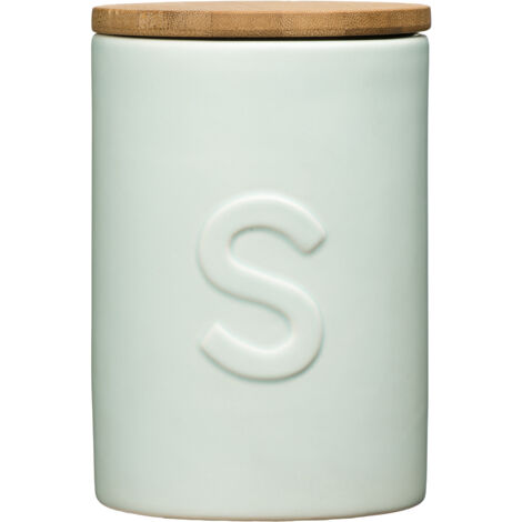 Interiors By Premier Functional Design Pale Blue Sugar Canister, Chic Design Dolomite Canister, Durable Canister For Ingredients