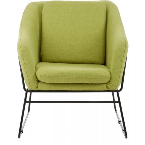 Interiors by Premier Green Chair, Accent Dining Chair for Living Room, Backrest Bedroom Velvet Chair