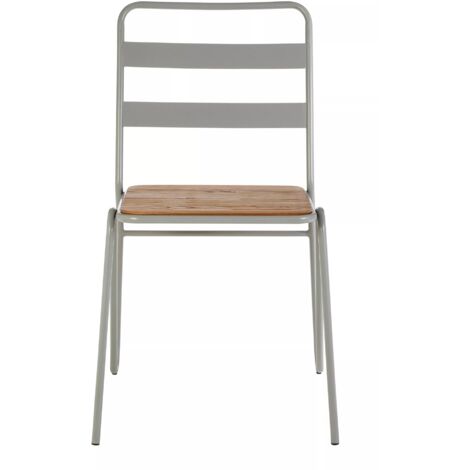 Interiors by Premier Grey Metal Chair, Comfy Pink Metal Outdoor Chair, Effortless Cleaning Metal Chair