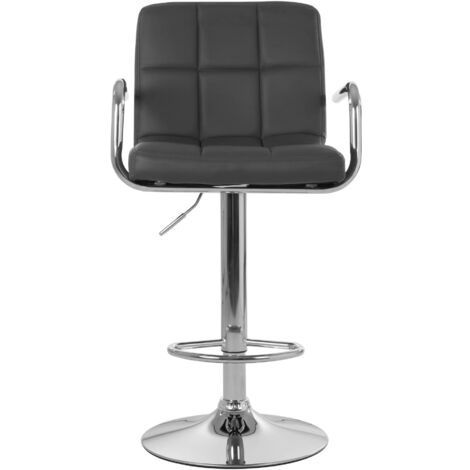 Interiors by Premier Grey Velvet Bar Chair, Comfortable Seating Breakfast Bar Chair, Footrest Living Bar Chair Kitchen