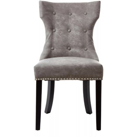 Interiors by Premier Grey Velvet Chair, Enchanting Sleep Chair, Easy to Assemble Borg Chair, Comfy Dining Chair