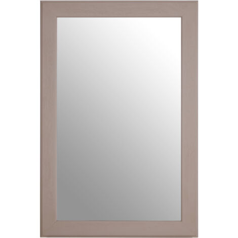 Interiors by Premier Large Wall Mirror, Grain Pattern Grey Frame Mirror for Home, Office, Closet