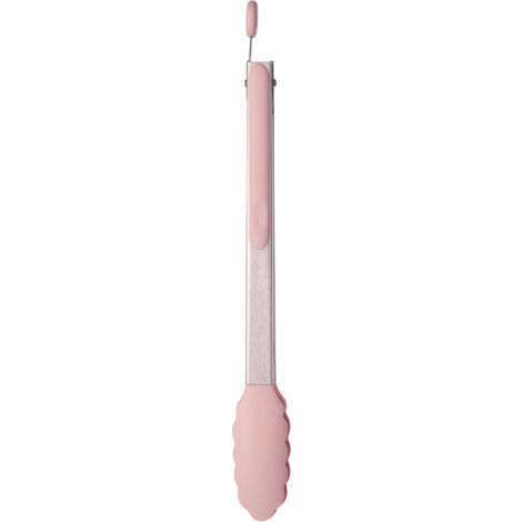 Interiors By Premier Light Pink Silicone Tongs,Stainless Steel Tong With Silicone Tips,Perfect for Grilling, & Food Handling