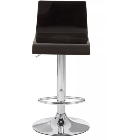 Interiors By Premier Modern Design Black Acryclic Bar Stool, Sleek Kitchen Stool For Breakfast, Comfortable Modern Bar Stool