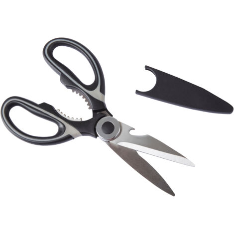 Interiors by Premier Multipurpose Black And Grey Scissors, Eronomic Sharp Blades Scissors, Comfortable Stainless Steel Scissors