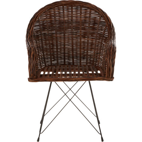 Interiors by Premier Natural Croco Rattan Chair, Easy to Clean Outdoor Chair, Arm & Backrest Rattan Armchair, Eco-friendly Chair