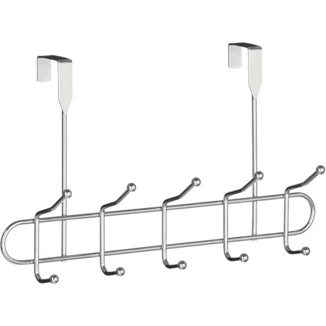 Interiors by Premier Over Door Hanger, 10 Silver Ball Hooks Door Hanger, Space-Saving Door Hanger for Bedroom or Washroom Door