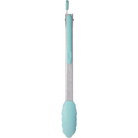 Interiors By Premier Pastel Green Silicone Kitchen Tongs,Stainless Steel Tong With Silicone Grips,Dishwasher Safe Handlers