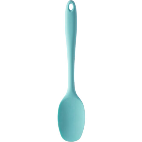 Interiors By Premier Pastel Green Silicone Spoon For Non-Stick Cookware,Heat-Resistant Spoon For Stirring,Spoon With Hanging Loop