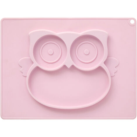 Interiors by Premier Pastel Pink Food Plate, Stain Resistant Food Plate, Pastel Pink Owl Food Plate, Everyday Use Food Plate