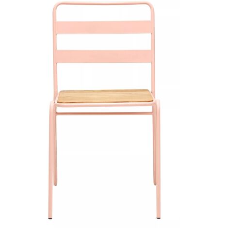 Interiors by Premier Pink Metal Chair, Comfy Pink Metal Outdoor Chair, Effortless Cleaning Metal Chair