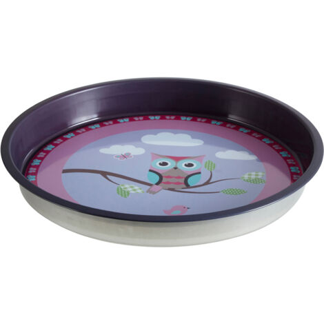 Interiors by Premier Practical Happy Owls Serving Tray, Versatile Large Serving Plate, Spill Resitant Dinner Tray For Kitchen