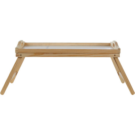 Interiors by Premier Practical White Top Bed Tray, Functional Design Wooden Breakfast Tray For Bedroom, Versatile Eating Tray
