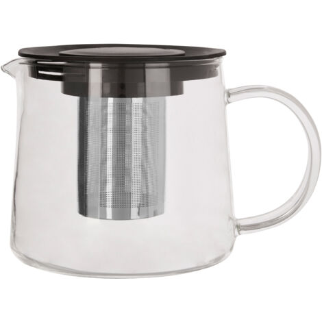 Interiors By Premier Premium 1000Ml Glass Heat Resistant Teapot, Efficient Pot For Dining Table, Ergonomic Teapot For Breakfast