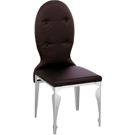Interiors by Premier Purple Silk Dining Chair, Upholstered Dining Chair With High Back Rest, Modern Dining Chairs For Dining