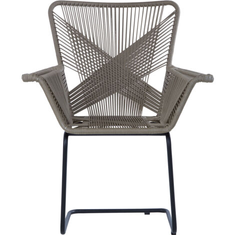 Interiors by Premier Rattan Effect Chair, Easy to Clean Outdoor Chair, Arm & Backrest Rattan Armchair, Eco-friendly Rattan Chair