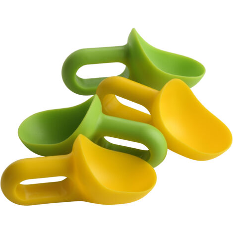 Interiors by Premier Set of 4 Mini Scoops, For Daily Kitchen Use Kitchen Scoops, Dessert Table Scoops in Green and Yellow Finish