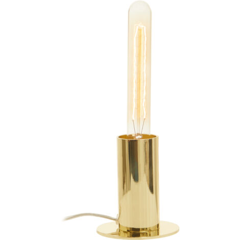Interiors by Premier Shiny Brass Finish Table Lamp, Easy to Assemble Bedside Table Light, Eco-friendly Lamp for Table Living Room