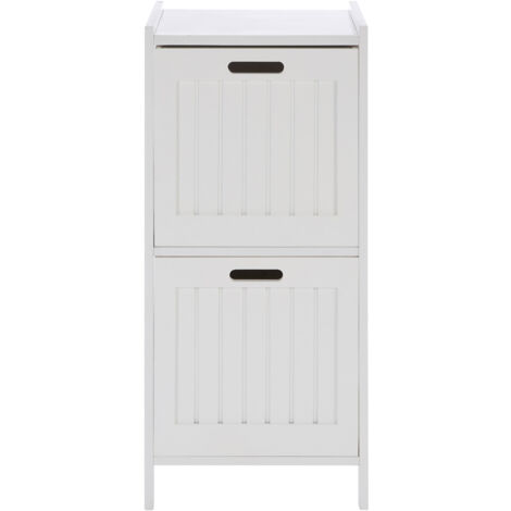 Interiors By Premier Sleek 2 Drawer Rustic Bathroom Shelf Unit, Ample Storage Standing Shelves, Elegant Shelving Unit For Bedroom