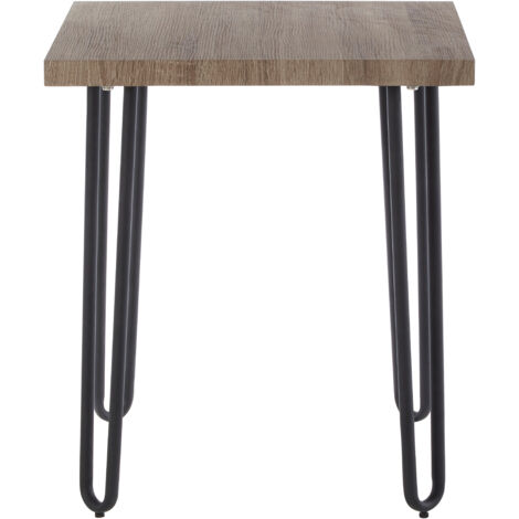 Interiors By Premier Sleek Borough Side Table, Slightly Angled Legs Table By The Couch, Veneer Top Bed Side Table For Bedroom