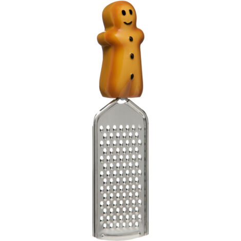 Interiors By Premier Sleek Ginger Bread Man Fine Grater, Versatile Stainless Steel Grater For Kitchen, Stylish Cheese Grater