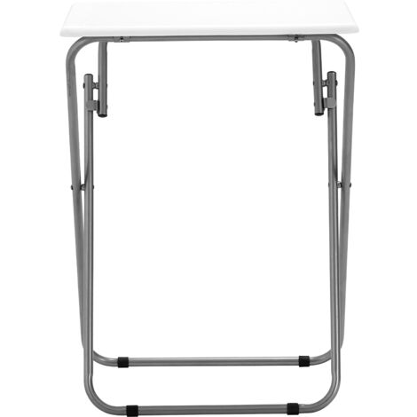 Interiors by Premier Space Saving Folding Table With White Top, Stylish Side Tables For Living Room, Sturdy Coffee Table