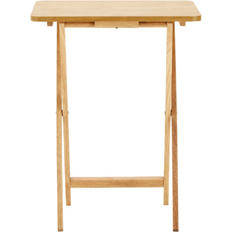 Interiors by Premier Space Saving Veneer Top Snack Table With White Top, Stylish Side Tables For Living Room, Coffee Table