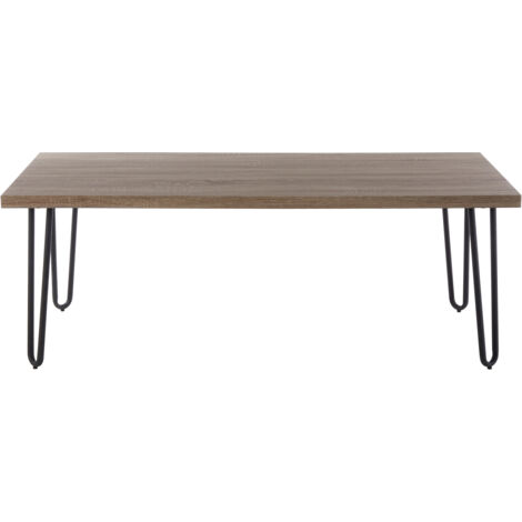 Interiors By Premier Spacious Borough Coffee Table, Sleek Hairpin Legs Display Table, Wooden Top Decorative Table For Living Room