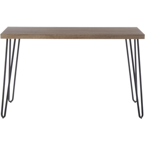 Interiors By Premier Spacious Borough Console Table, Sleek Hairpin Legs Hallway Table, Wooden Top Console Table For Living Room