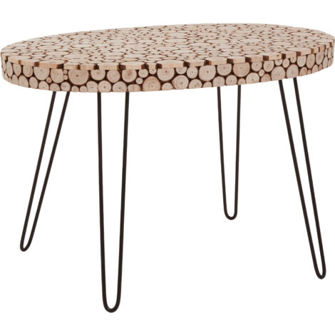 Interiors by Premier Stable And Durable Oval Table, Oval Design Table With Hairpin Legs, Easy To Maintain Cocktail Round Table