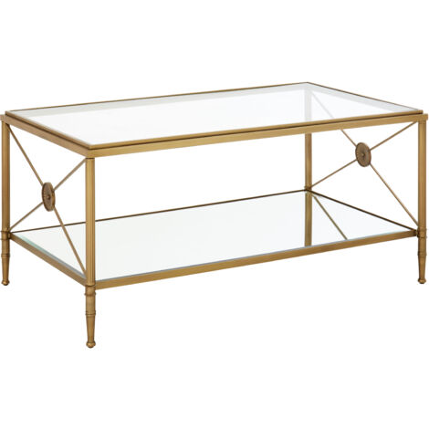 Interiors by Premier Stunning Design Coffee Table With Gold Finish Frame, Versatile Display Table, Elegant Decorative Table