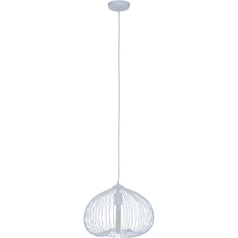 Interiors by Premier Sturdy 1 Bulb White Finish Pendant Light, Effortlessly Maintained Down Light Wall, Versatile Ceiling Light